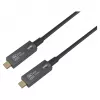 Equip USB 3.2 Gen 2 USB-C na USB-C aktívny optický kábel 15m čierny