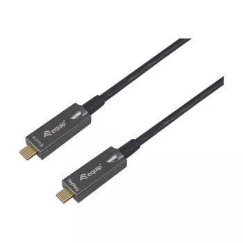 Equip USB 3.2 Gen 2 USB-C na USB-C aktívny optický kábel 15m čierny