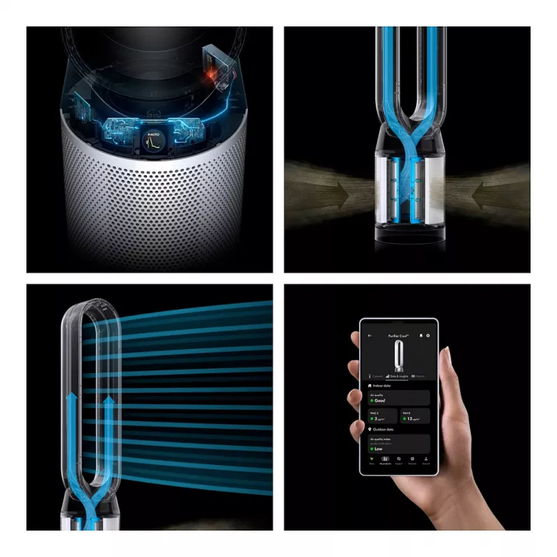 Dyson Purifier Cool PC1 čistička vzduchu a chladiaci ventilátor strieborná/biela