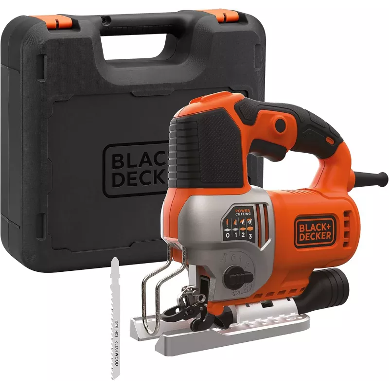 Black & Decker BES610K-QS 650W kmitavá priamočiara píla v Kitboxe