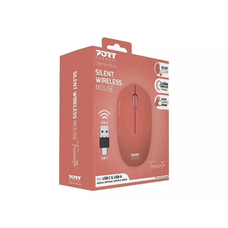 PORT DESIGNS PORT CONNECT Mouse Collection II Wireless 2,4 GHz oranžová