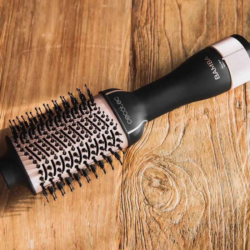 Cecotec CeramicCare Unique teplovzdušná kefa na úpravu vlasov 1200W 3 úrovne teploty čierna/rose gold