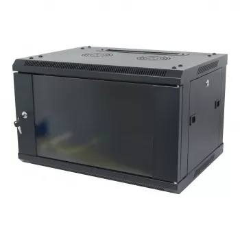 ALLNET 19 palcová nástenná skriňa 18U 1-dielna hĺbka 450mm čierna SMA-Series Flat Pack