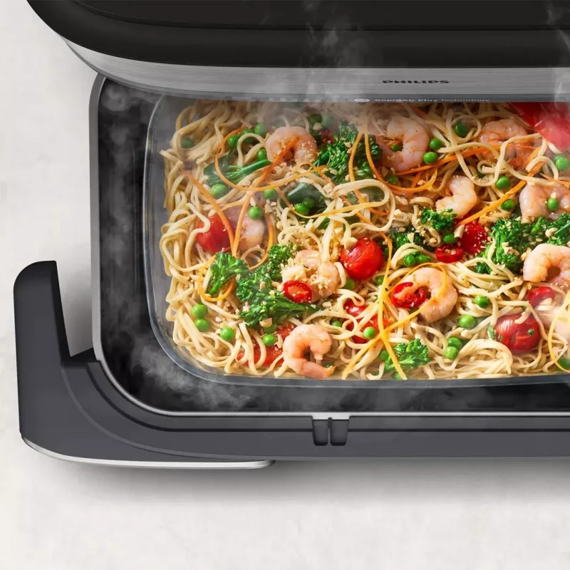 Philips 5000 Series NA565/02 Dual Basket fritéza 9.5 L 2750 W Black, Silver, Stainless Steel