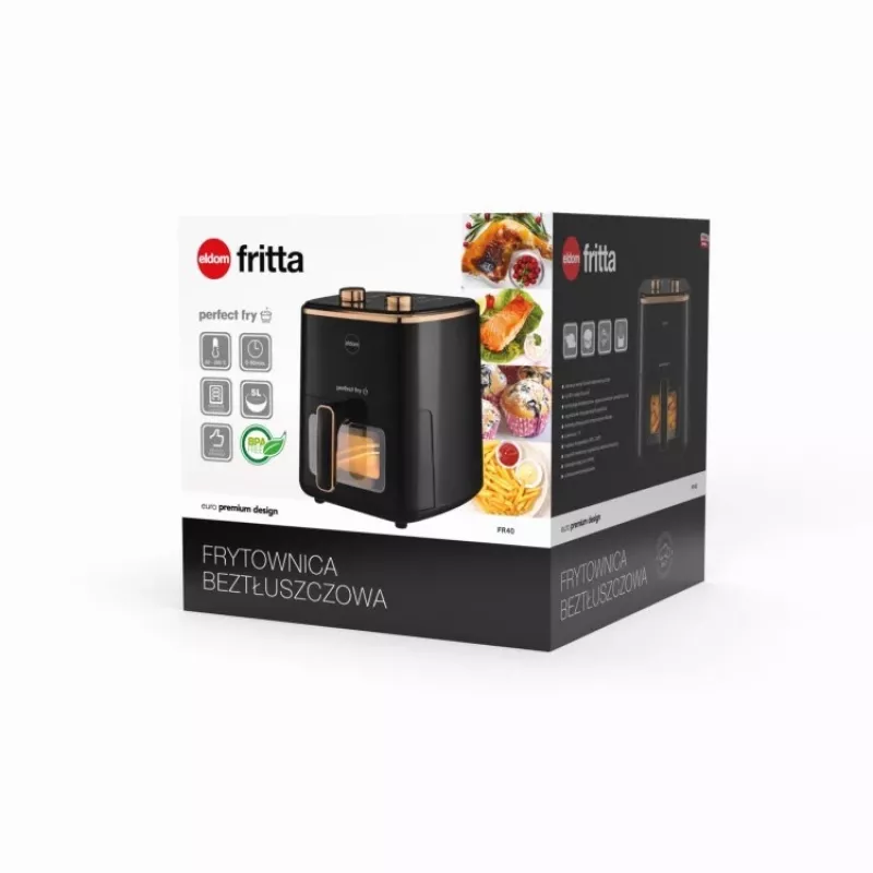ELDOM FR45 FRITELO 1500 W fritéza bez oleja, čierna