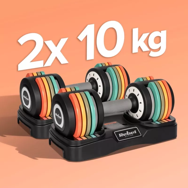REBEL ACTIVE automatické liatinové jednoručky 2x10kg RBA2335