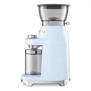 Smeg CGF03PBEU mlynček na kávu, 15 stupňov mletia, kapacita 240 g zŕn, 150 W, pastelovo modrý