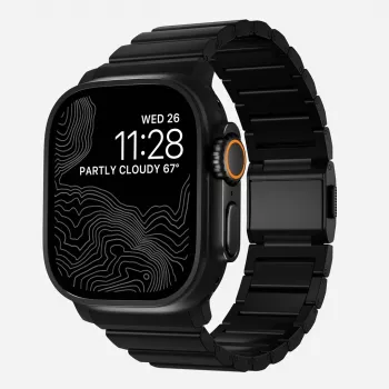 NOMAD Titanium remienok pre Apple Watch 46/49mm strieborný