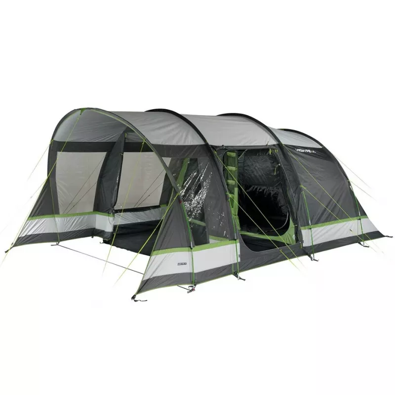 High Peak Garda 5.0 4-osobový tunelový stan zelená/svetlosivá
