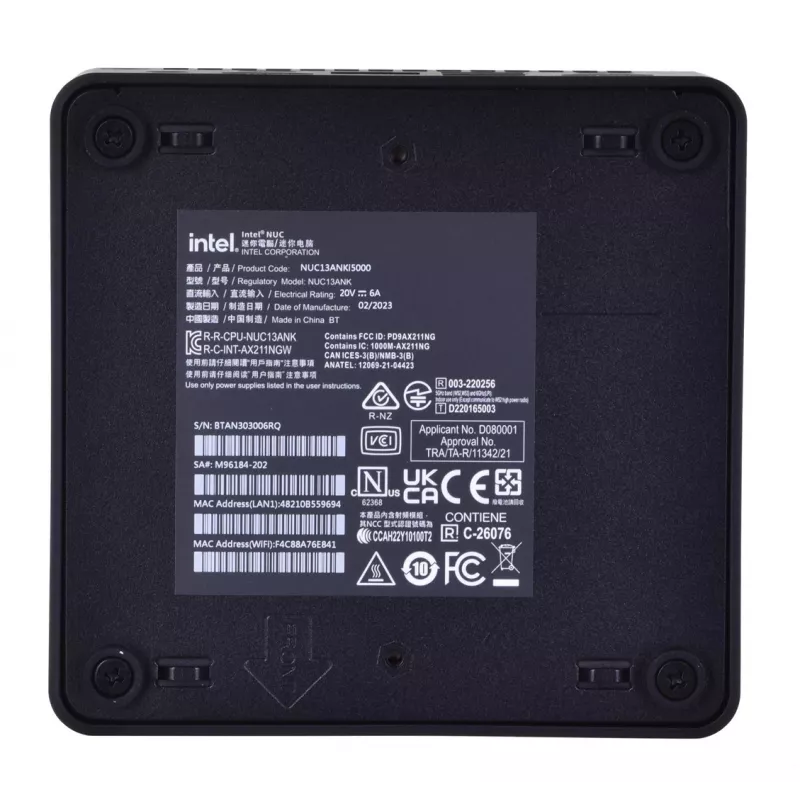 Actina 5901443205395 PC Intel Core i3-8100 8GB DDR4 1TB HDD Windows 10 Pro Mini Tower čierny