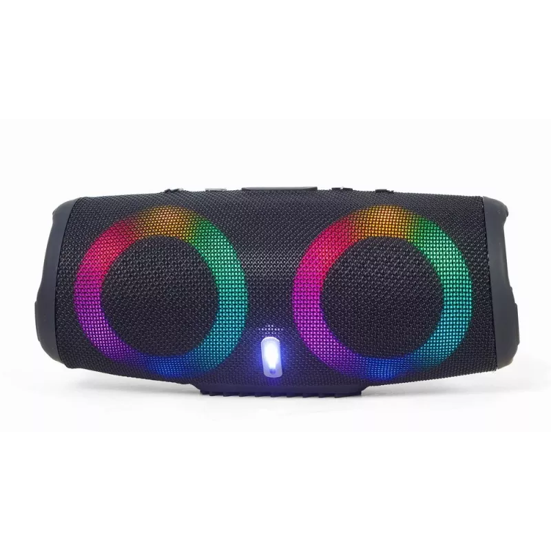Gembird SPK-BT-LED-02 prenosný Bluetooth párty reproduktor, 10 W, čierny