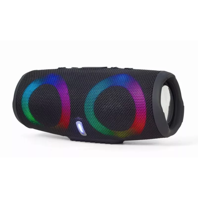 Gembird SPK-BT-LED-02 prenosný Bluetooth párty reproduktor, 10 W, čierny