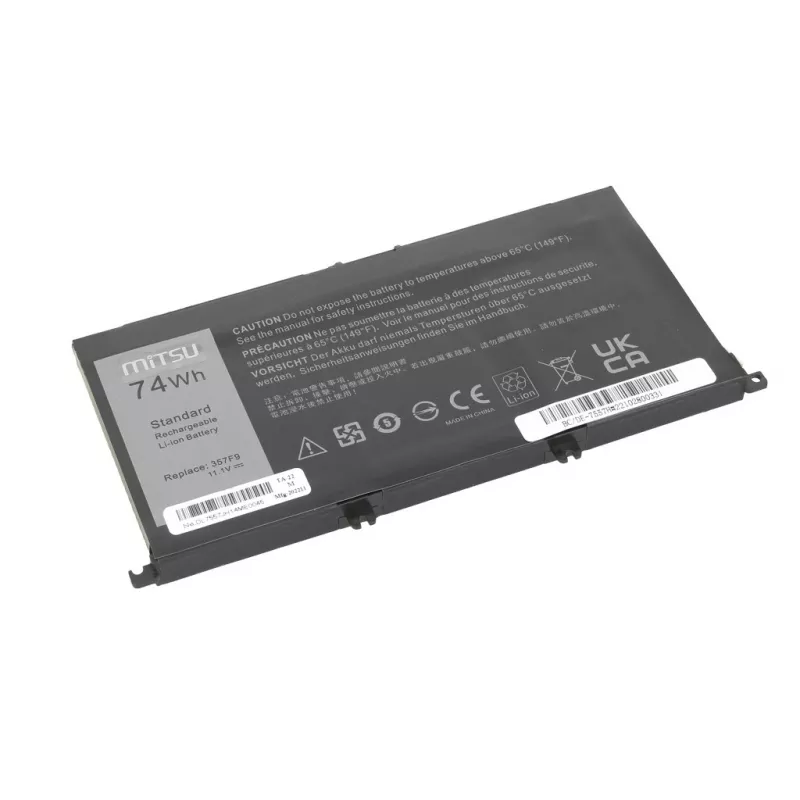 MITSU batéria Dell Inspiron 357F9 5577 7557 6600mAh 14,8V Li-Ion