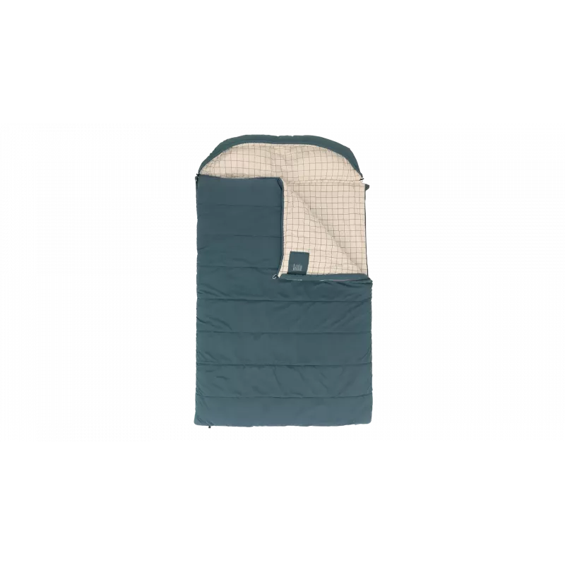 Outwell Camper Lux Double Blue spací vak 235x150 cm -16 až 5 °C zips obojstranný