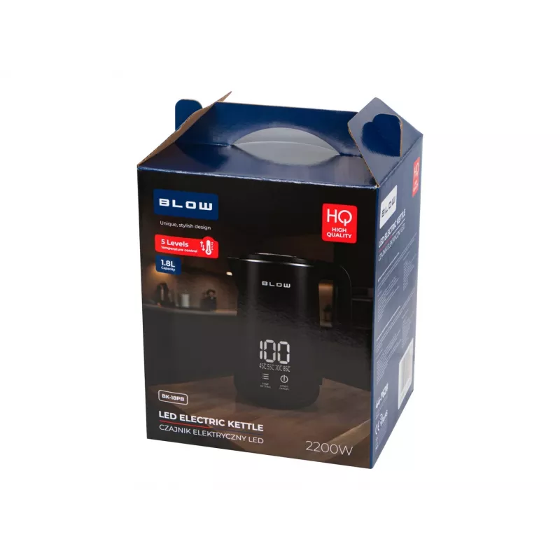 BLOW čierna kanvica s LED displejom 2200W BK-18PB 1,8L