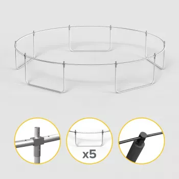 REBEL Active Trampolína PRO 15ft/457cm - čierna/modrá