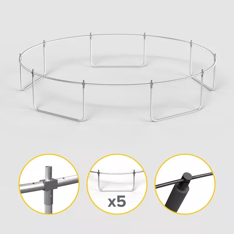 REBEL Active Trampolína PRO 15ft/457cm - čierna/modrá