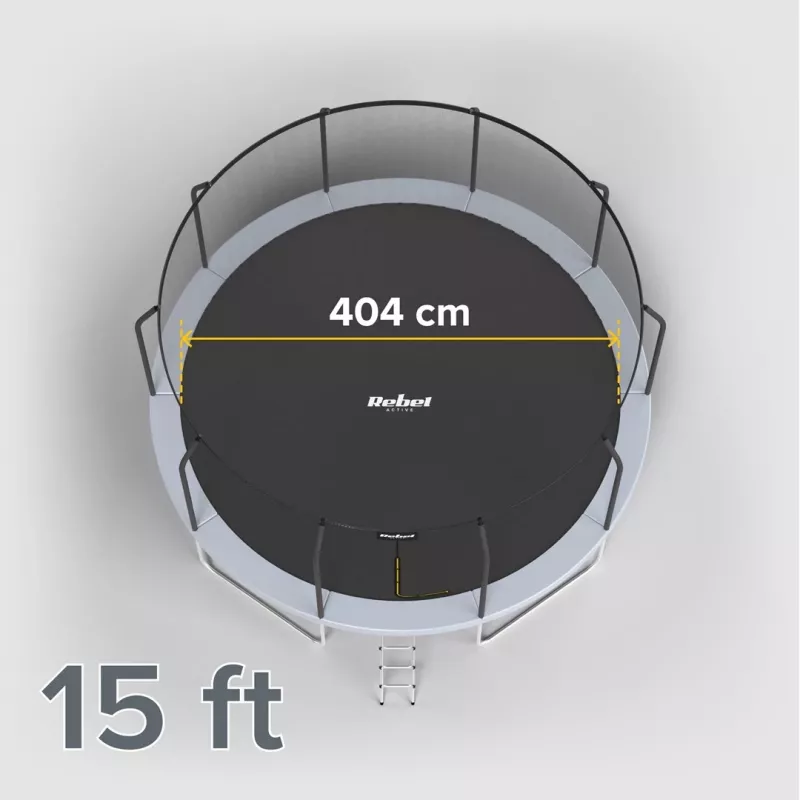 REBEL Active Trampolína PRO 15ft/457cm - čierna/modrá