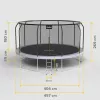 REBEL Active Trampolína PRO 15ft/457cm - čierna/modrá