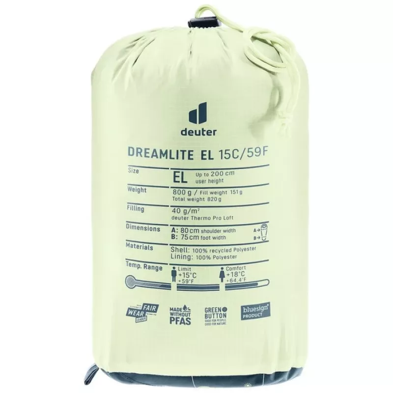 Deuter Dreamlite 10C/50F spací vak, Nautic/Breeze