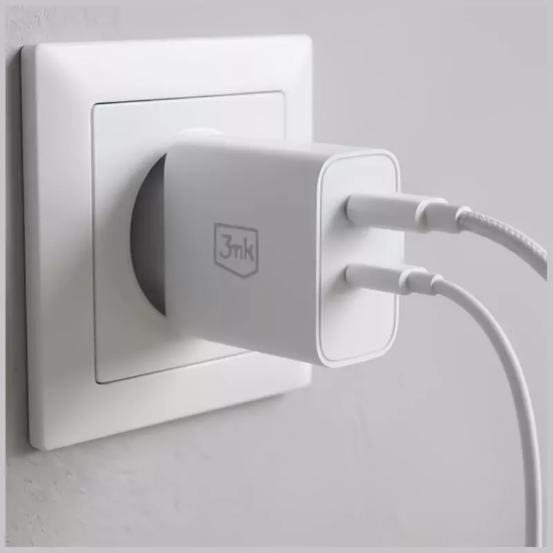 3MK FlowPower 45W PD 3.0 QC4+ GaN nabíjačka biela