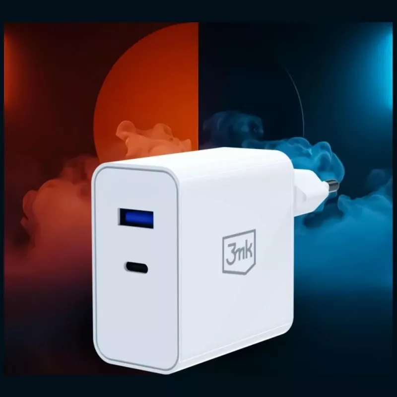 3MK FlowPower 45W PD 3.0 QC4+ GaN nabíjačka biela