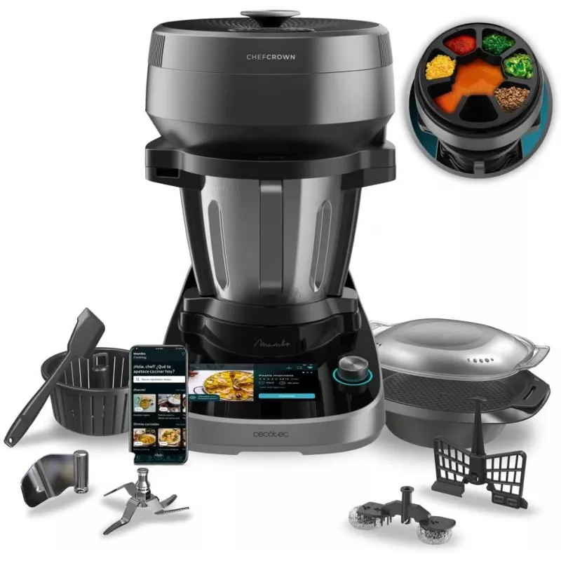 Cecotec Mambo CooKing Victory multifunkčný kuchynský robot 1700 W 4,5 L čierna/sivá