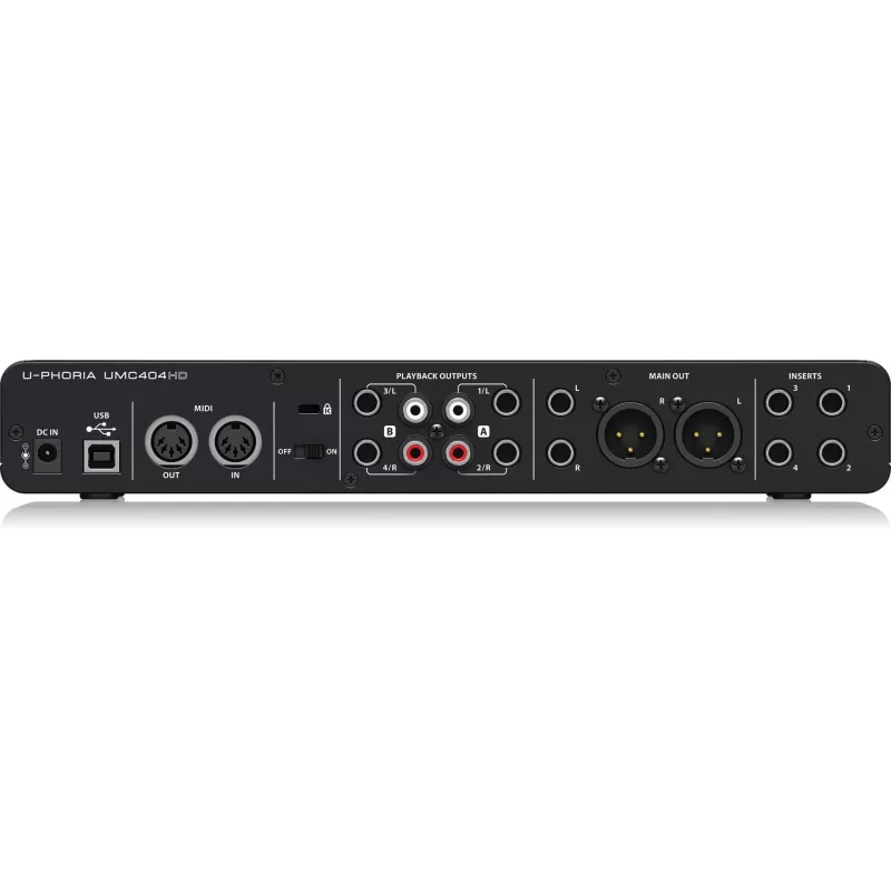Behringer UMC404HD USB audio rozhranie 4x4 24-bit/192 kHz s MIDAS predzosilňovačmi