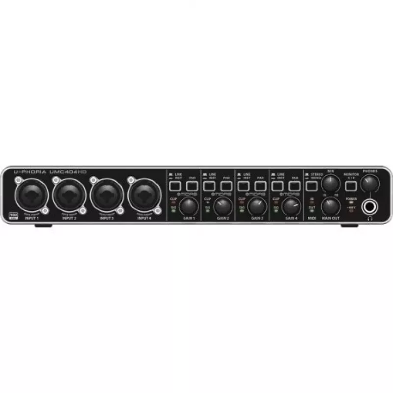 Behringer UMC404HD USB audio rozhranie 4x4 24-bit/192 kHz s MIDAS predzosilňovačmi