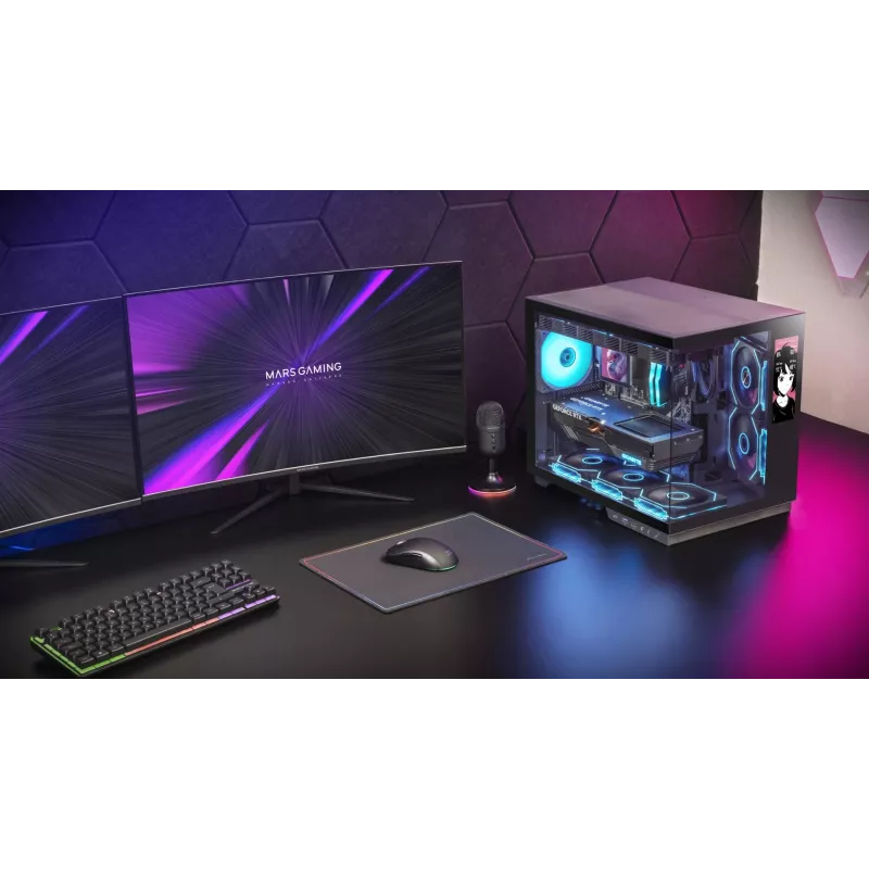 Tacens Mars Gaming MCMIRAGE Midi-Tower počítačová skriňa čierna