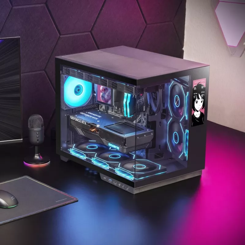 Tacens Mars Gaming MCMIRAGE Midi-Tower počítačová skriňa čierna