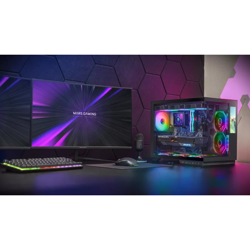 Tacens Mars Gaming MCMIRAGE Midi-Tower počítačová skriňa čierna