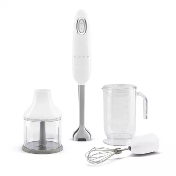 SMEG HBF03WHEU tyčový mixér, 700 W, nerezová mixovacia tyč, biela