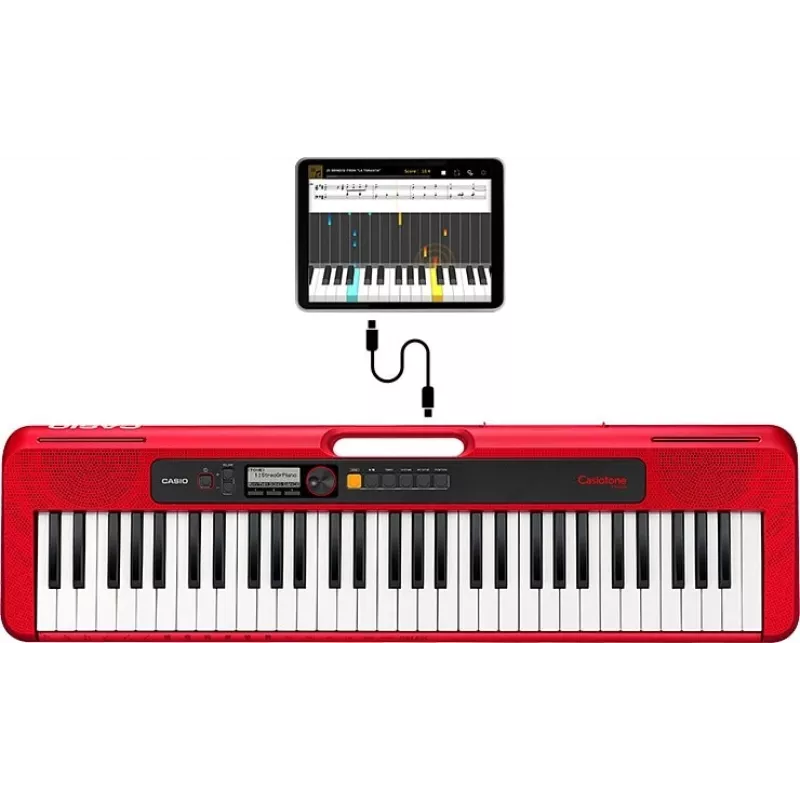Casio CT-S200 MIDI keyboard 61 kláves USB červený