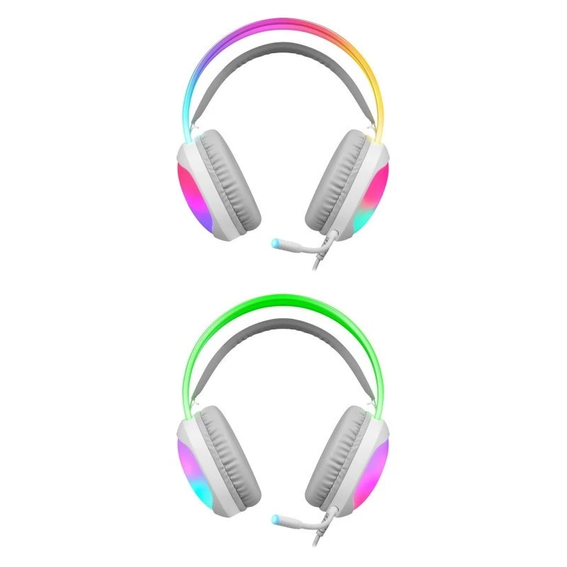 Defender Eclipse RGB herný headset biely