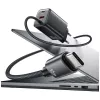 USAMS JC Series CC266 65W GaN rýchla nabíjačka s integrovaným USB-C káblom, čierna
