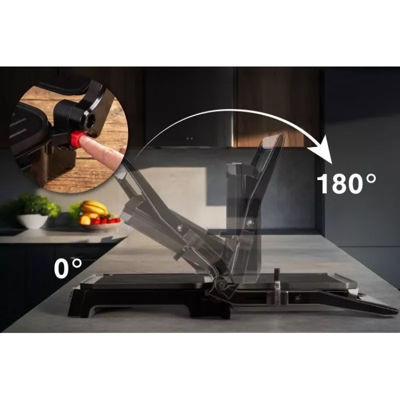 ELDOM GK200 GRILO kontaktný gril 2000W s nastaviteľným termostatom, nepriľnavé platne, čierna/strieborná