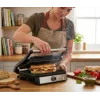 ELDOM GK200 GRILO kontaktný gril 2000W s nastaviteľným termostatom, nepriľnavé platne, čierna/strieborná