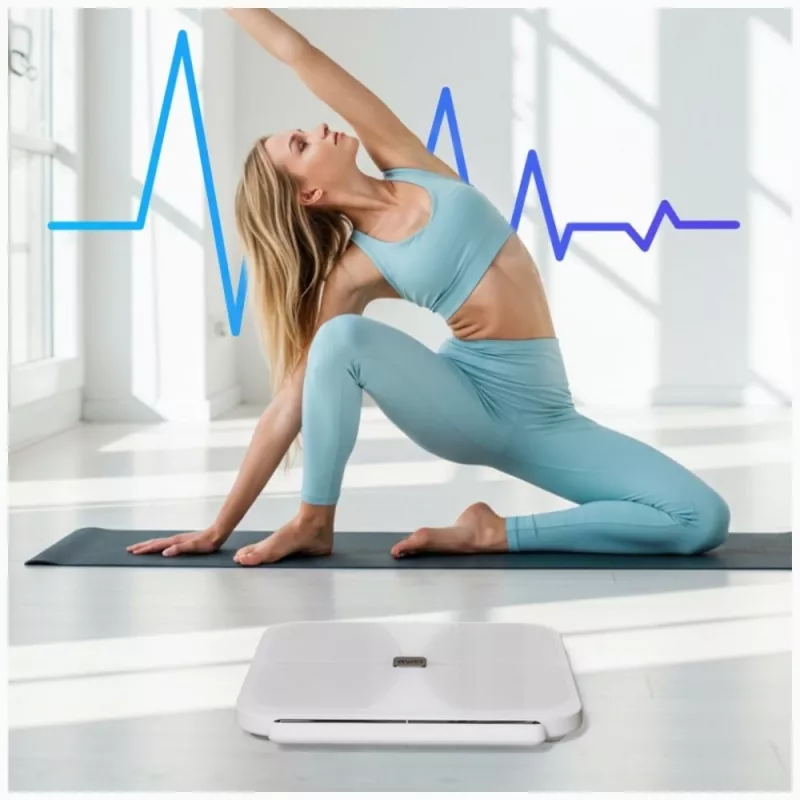 AWEI SS1 multifunkčná osobná váha s Bluetooth 5.0, biela