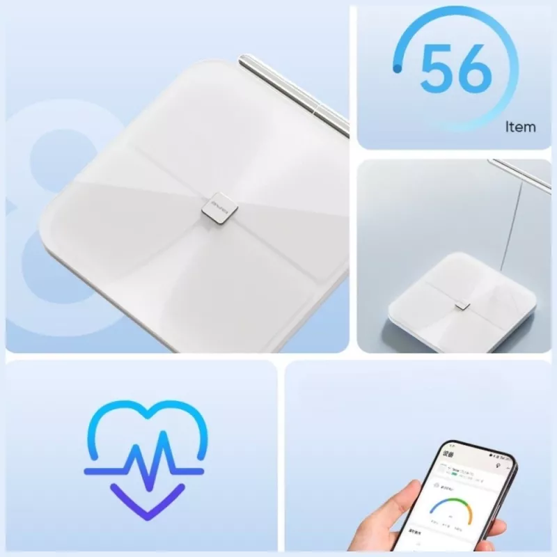 AWEI SS1 multifunkčná osobná váha s Bluetooth 5.0, biela