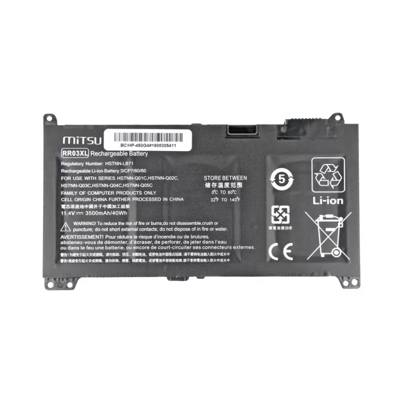 MITSU batéria pre HP 450 G4, 470 G4 3500 mAh (40 Wh) 11,4 Volt