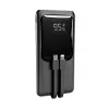 Gembird PB10-PD20-LCD-01 powerbanka s integrovanými káblami, rýchle nabíjanie 20W, 10000 mAh, čierna