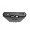 Gembird PB10-PD20-LCD-01 powerbanka s integrovanými káblami, rýchle nabíjanie 20W, 10000 mAh, čierna