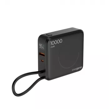 Gembird PB10-WPC15-LCD-01 rýchlonabíjacia powerbanka s bezdrôtovou nabíjačkou, 20 W, 10000 mAh, čierna