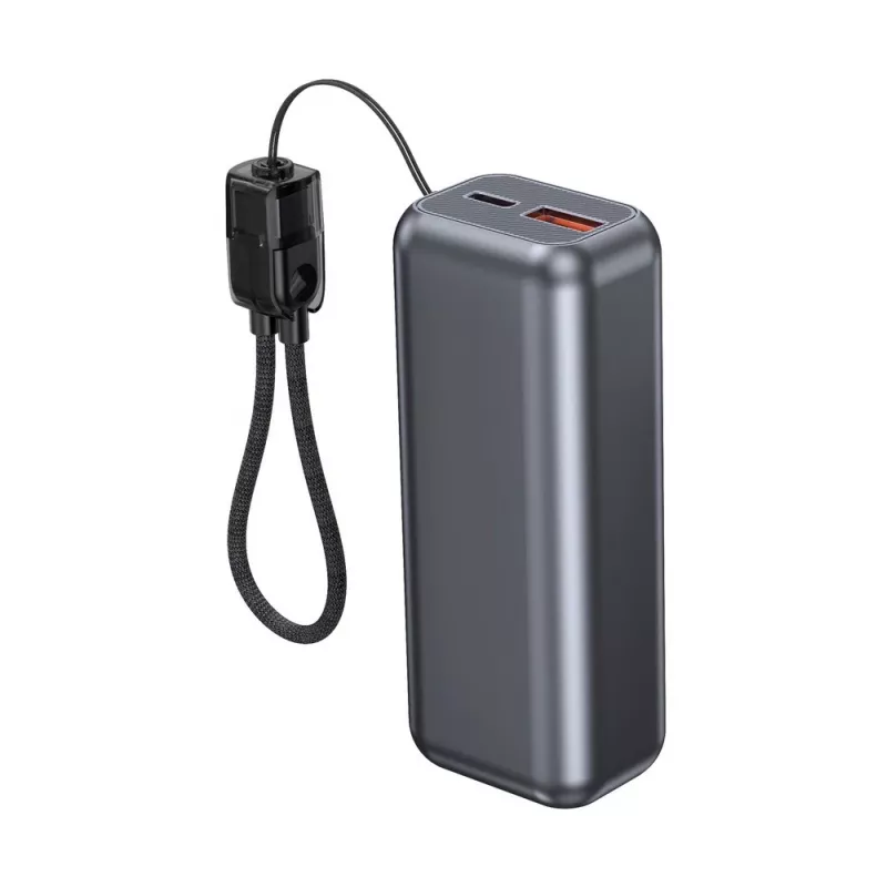 Gembird PB10-PD20-LCD-02 kompaktná rýchlonabíjacia powerbanka s LCD displejom, 20W, 10000 mAh, Space Grey