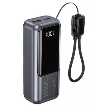 Gembird PB10-PD20-LCD-02 kompaktná rýchlonabíjacia powerbanka s LCD displejom, 20W, 10000 mAh, Space Grey