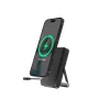 Gembird PB10-WPC15MS-01 magnetická bezdrôtová powerbanka s integrovaným stojanom, 15W, 10000 mAh, čierna