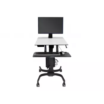 Ergotron WorkFit-C Single HD pracovná stanica na sedenie a státie - mobilný vozík - čierna, sivá - 12,7 kg - 76,2 cm (30