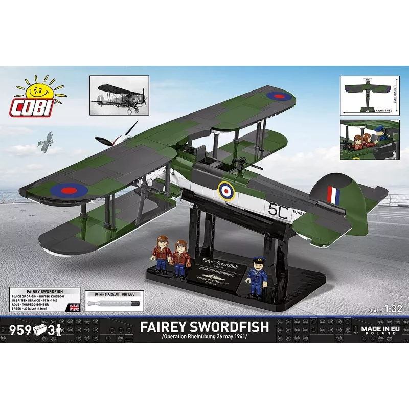 COBI KLOCKI stavebnica Fairey Swordfish Executive Edition 959 dielov