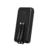 Gembird PB20-PD20-LCD-01 rýchlonabíjacia powerbanka s integrovanými káblami, 20 W, 20000 mAh, čierna